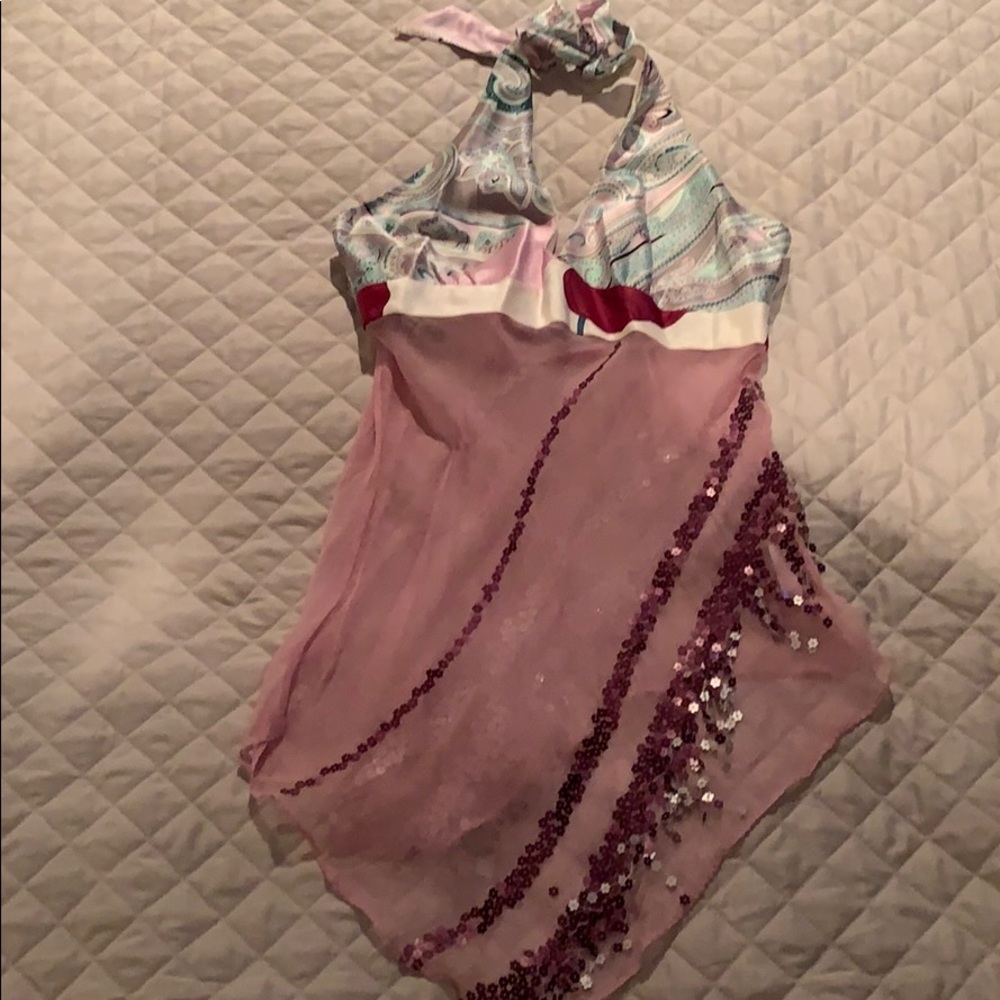 Silk halter top